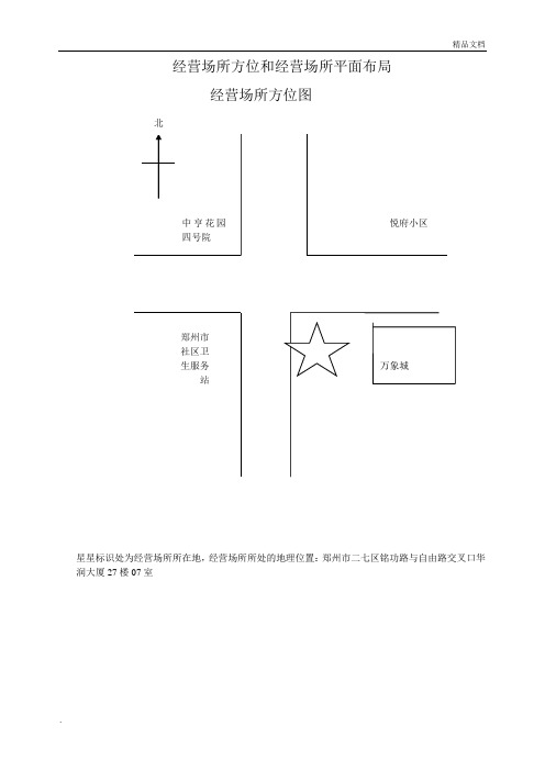 食品经营单位(销售类)经营场所和设备布局、操作流程示意图(文件)模板