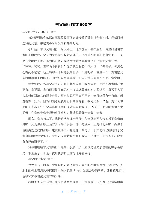 与父同行作文600字