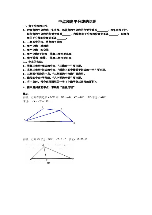 中点和角平分线的运用