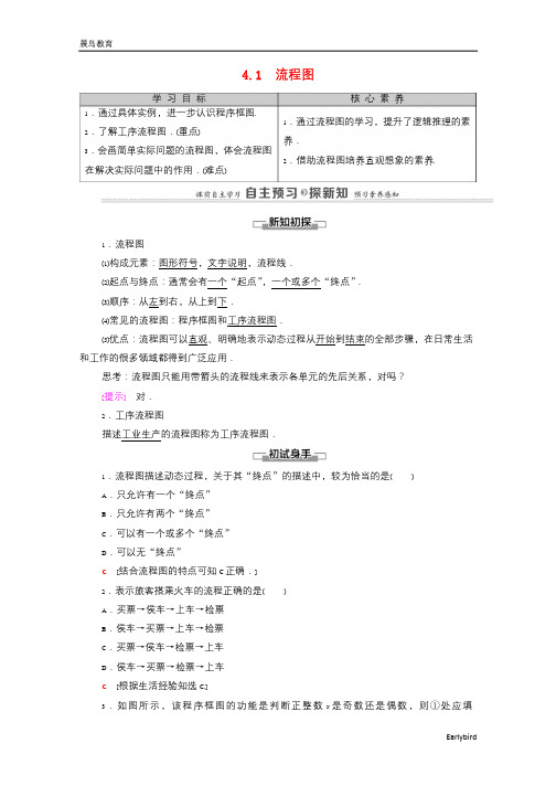 2021年高中数学第4章框图4.1流程图学案新人教A版选修1-2