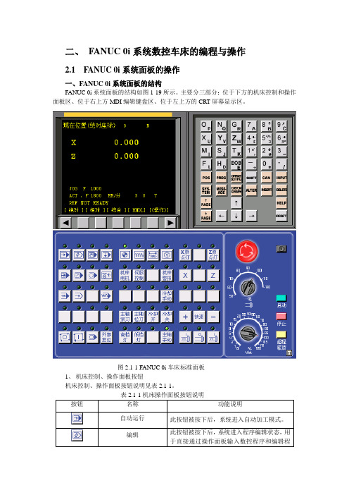 FANUC0i系统数控车床的编程与操作.