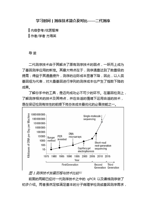 学习时间丨测序技术简介及对比——二代测序