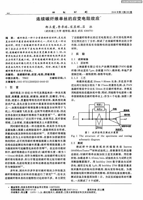 连续碳纤维单丝的应变电阻效应