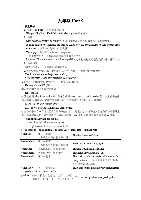 Unit5讲义人教版英语九年级全册