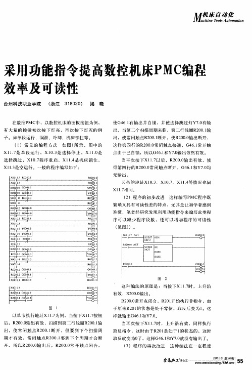 采用功能指令提高数控机床PMC编程效率及可读性