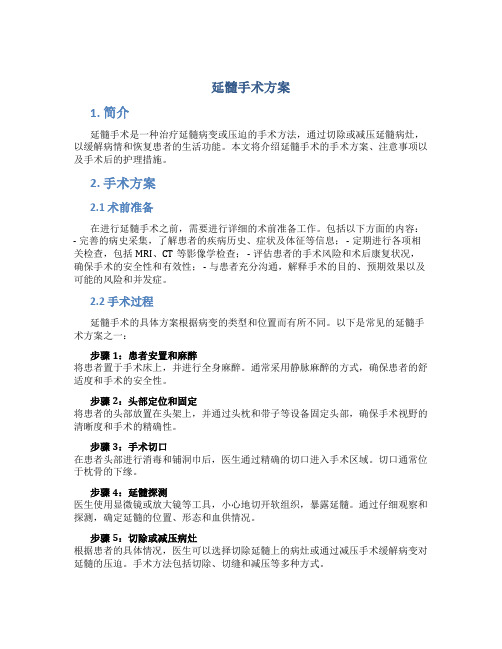 延髓手术方案