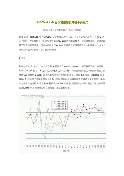 LMS TestLab在空调压缩机降噪中的运用