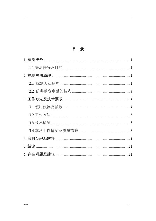 井下瞬变电磁报告