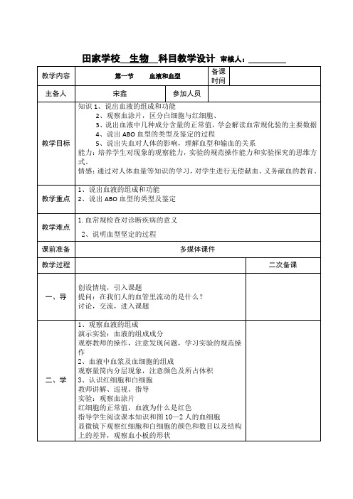 第十章 人体内的物质运输和能量供给