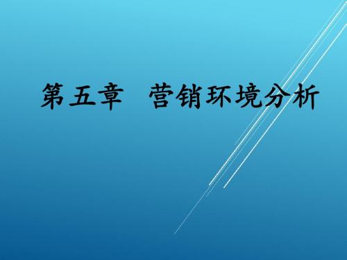 营销策划第5章 营销环境分析