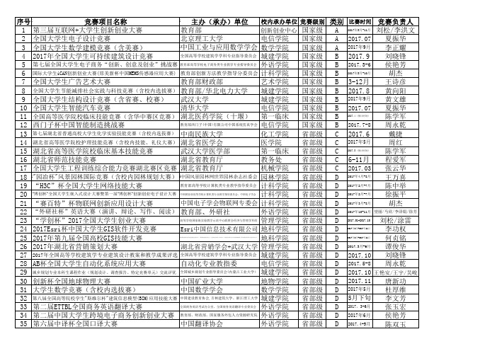 竞赛项目名称