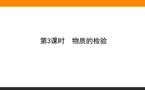 新苏教版必修1专题2第1单元第3课时物质的检验课件(34张)