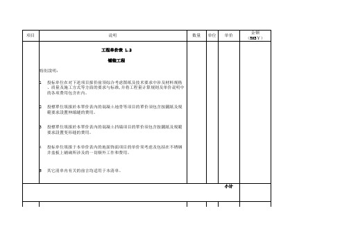 园林景观工程量清单2.21