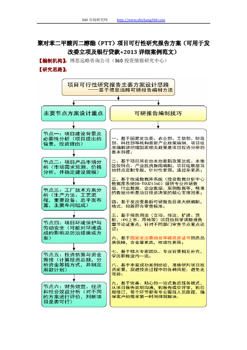 聚对苯二甲酸丙二醇酯(PTT)项目可行性研究报告方案(可用于发改委立项及银行贷款+2013详细案例范文)