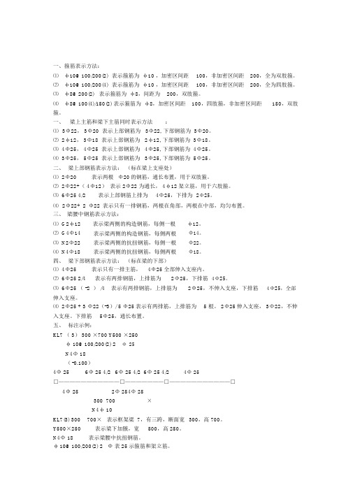 钢筋的标注大全