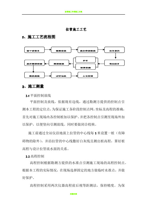 拉管施工工艺