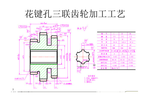 花键孔三联齿轮加工工艺