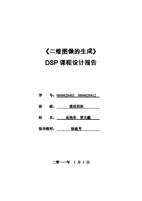 dsp二维图像生成