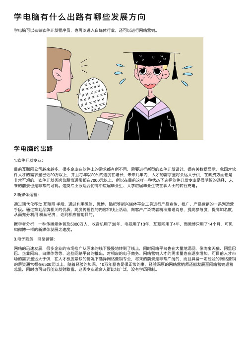 学电脑有什么出路有哪些发展方向