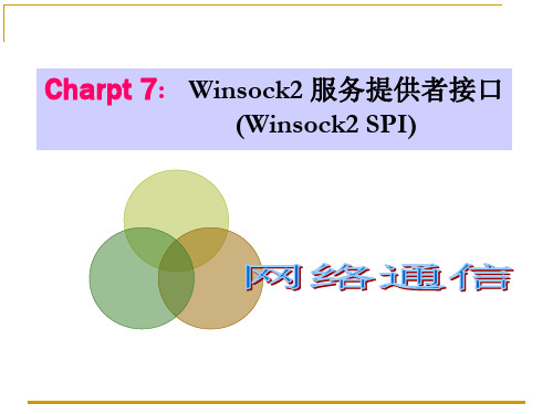 第7章  Winsock 服务提供者接口