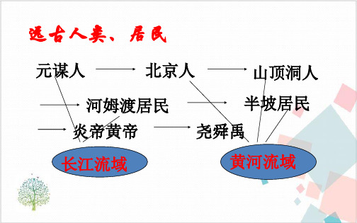 部编版历史七年级(上)第一史前期：中国境内早期人类与文明的起源复习课件PPT