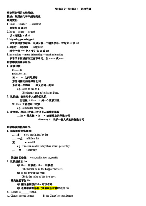 最新外研版8年级上 Module 2 笔记