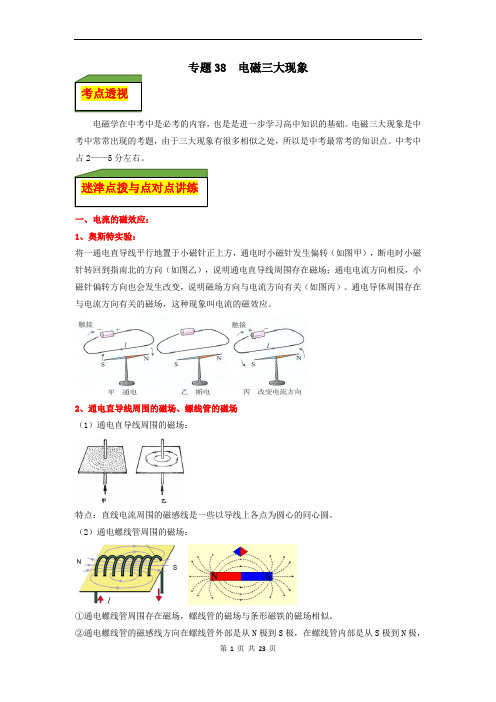 专题38  电磁三大现象(解析版)