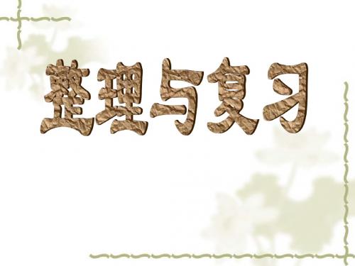2014人教版百分数的整理和复习