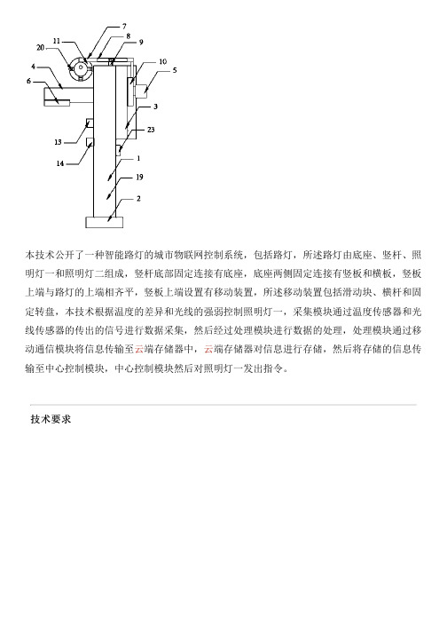 智能路灯的城市物联网控制系统的制作技术