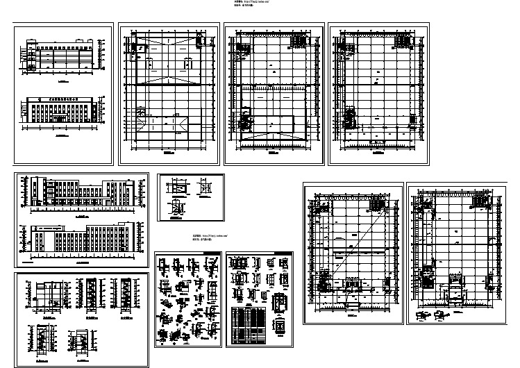 长91米 宽65.5米 4+1夹层大型厂房建筑cad施工图纸