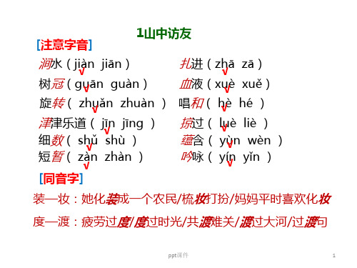 六年级语文上册第一单元核心考点  ppt课件