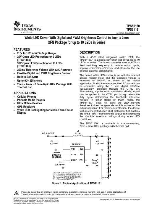 TPS61161DRVT资料