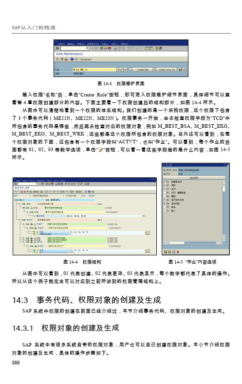 14.3.1 权限对象的创建及生成_SAP从入门到精通_[共3页]