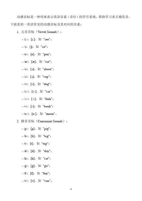 初一英语动感音标