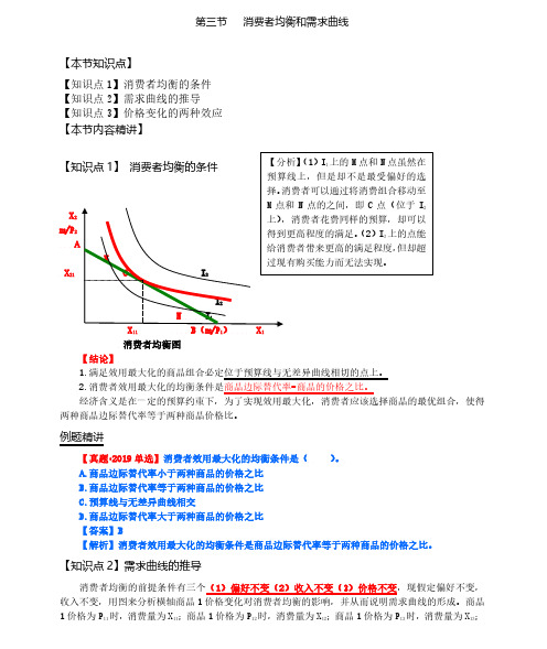 第12讲第2章消费者行为分析-第3节消费者均衡和需求曲线