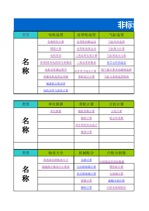 非标设计计算和视频集合