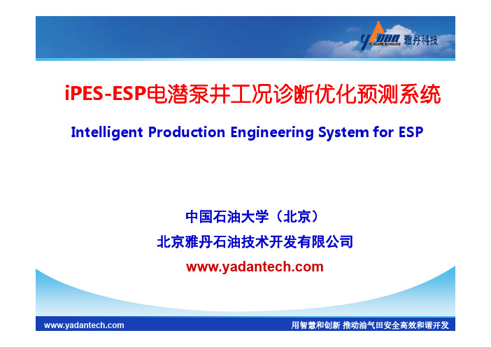 iPES-ESP电潜泵井工况诊断优化预测系统