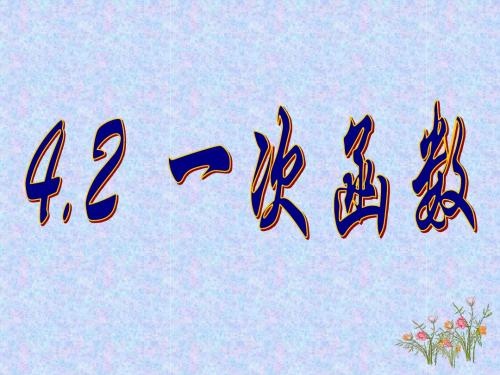 湘教版八年级数学下册《 4.2 一次函数》公开课课件_7