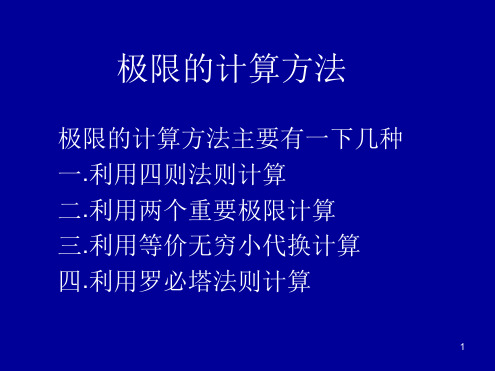 极限的计算方法课件