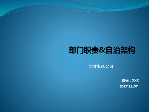 销售项目组织架构