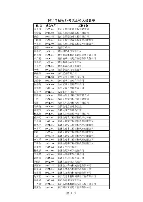 3合格人员名单