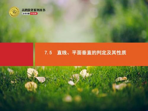 【优化设计】高考数学(人教版,文科)一轮总复习精品课件：7.5 直线、平面垂直的判定及其性质(共57张PPT