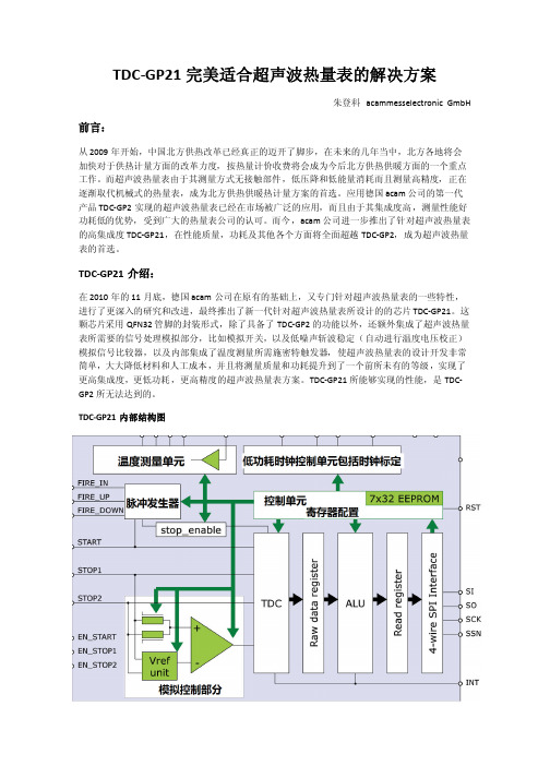 TDC-GP21 超声波热量表完美解决方案