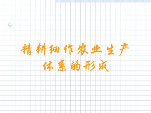 精耕细作农业生产体系的形成优秀ppt课件 (1)