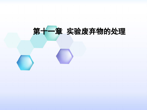 化学实验室安全技术 第十一章 实验室废弃物的处理