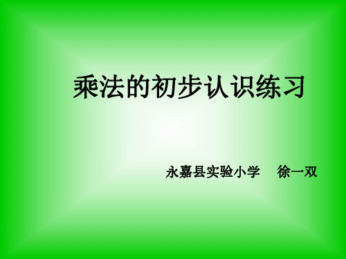 二年级数学乘法的初步认识2