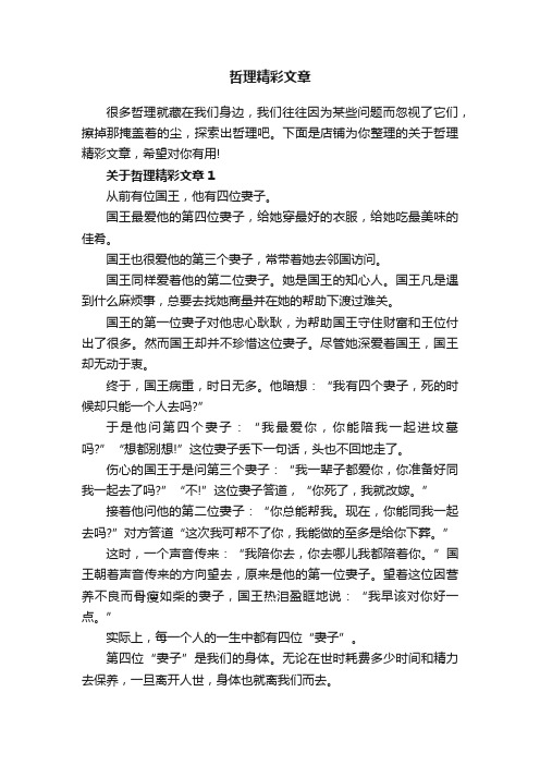 哲理精彩文章