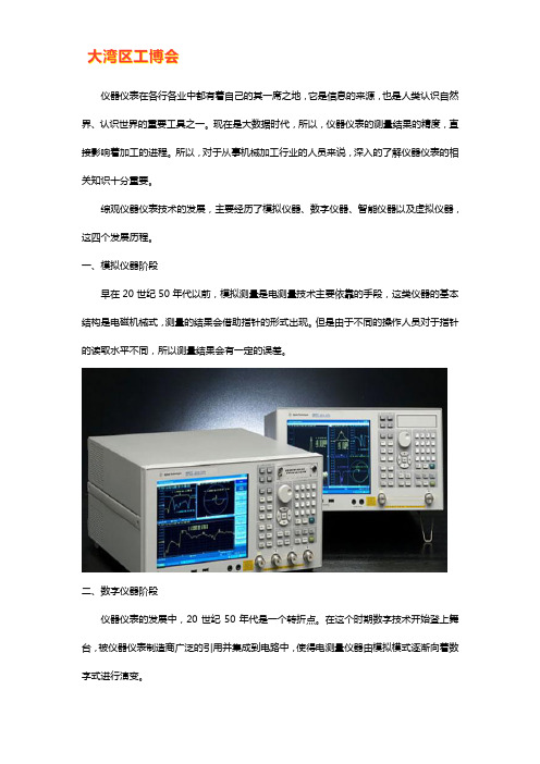 仪器仪表的发展走过哪些阶段【发展历程 】