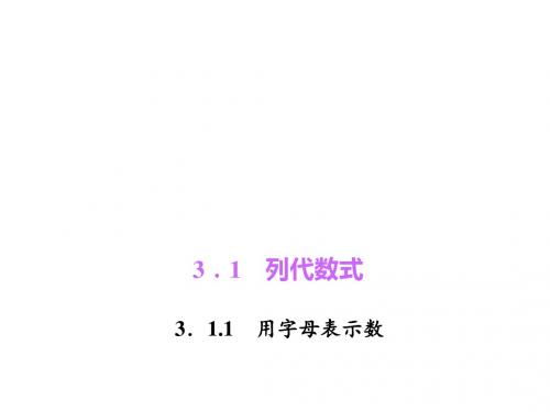 七年级数学上册(华师版)课件：3.1.1 用字母表示数