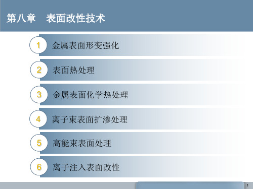 第八章表面改性技术(表面形变强化热处理-化学热处理高能束表面改性技术)精品PPT课件